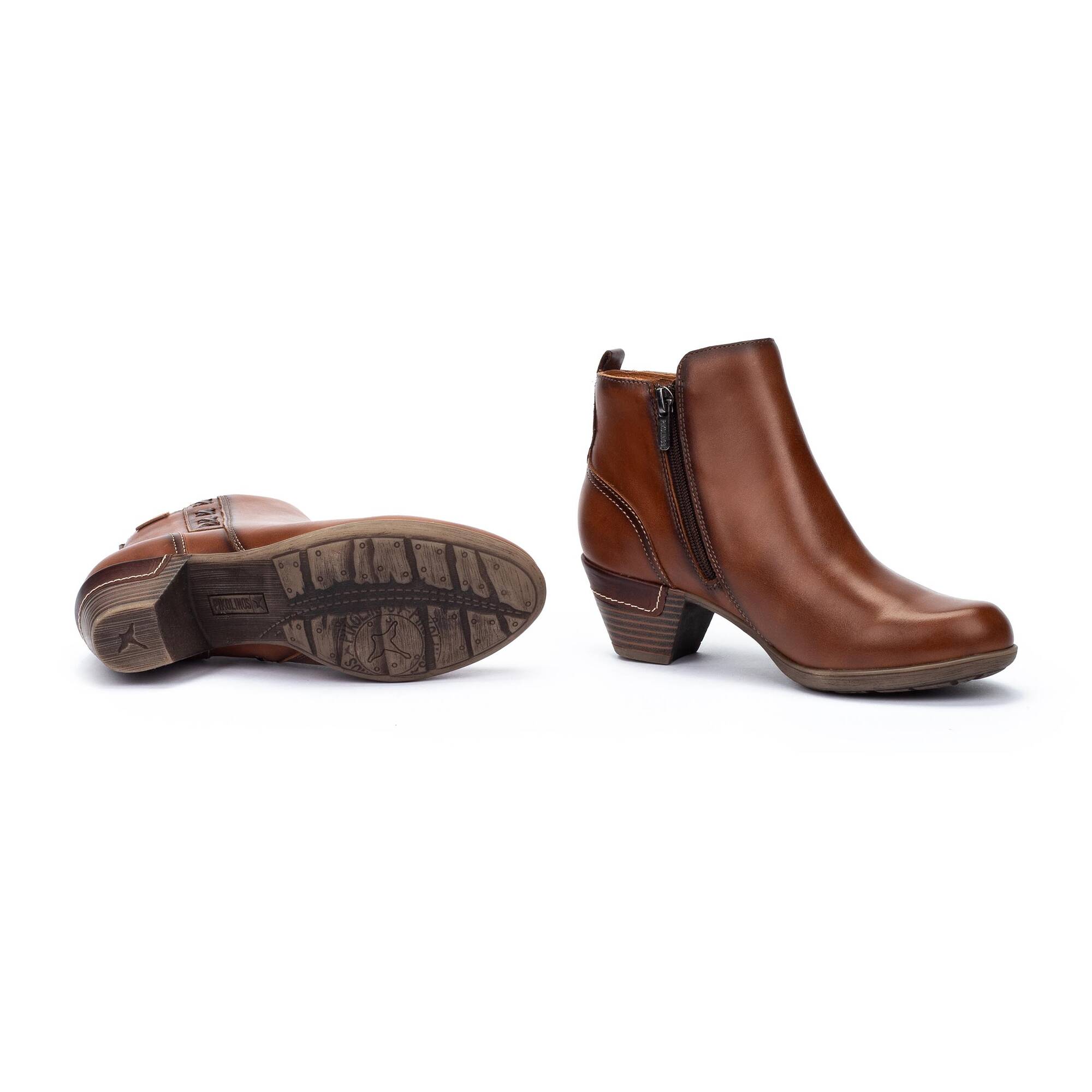 Botte cheville à talon femme Rotterdam avec fermeture éclair.