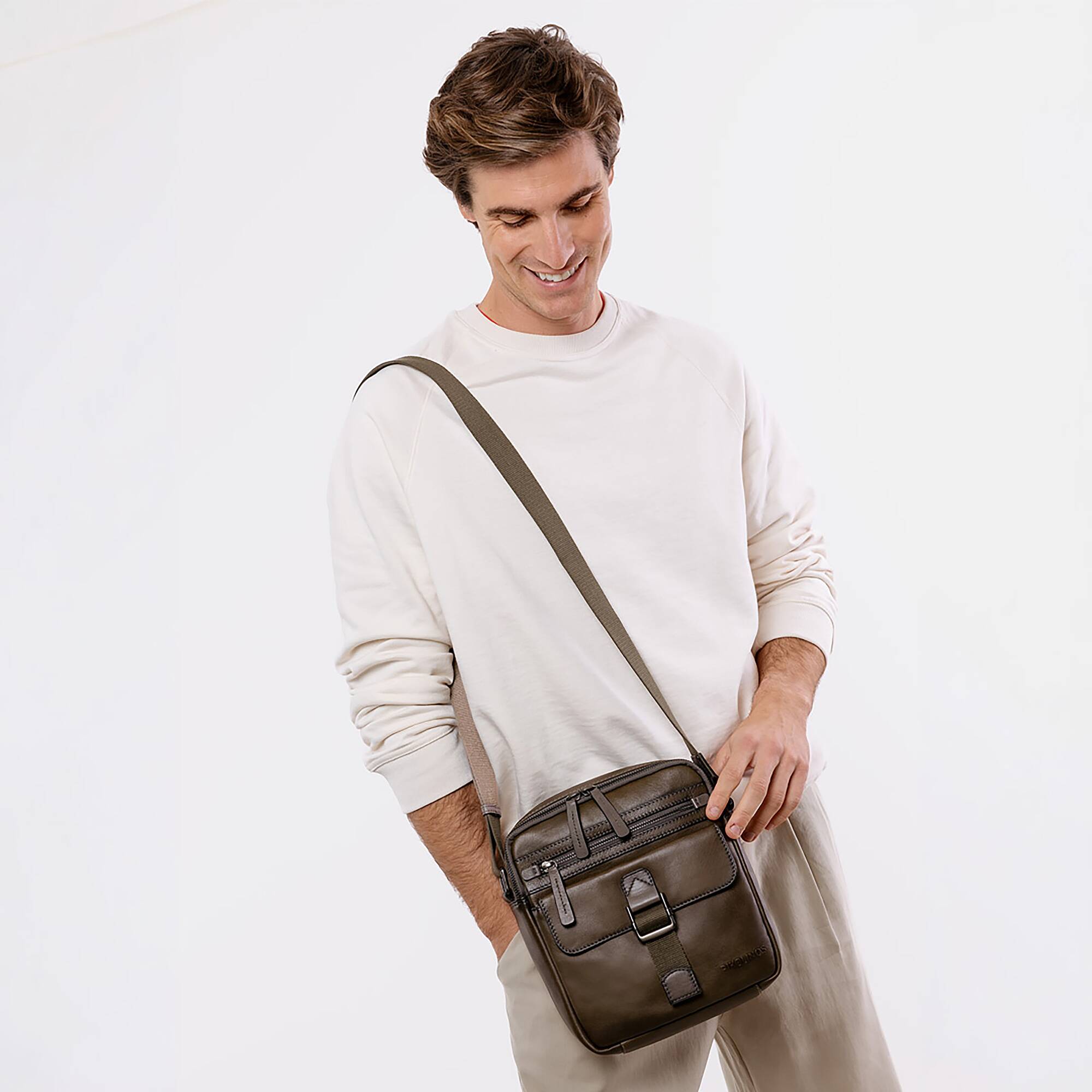Sac à bandoulière homme PARLA avec fermeture éclair