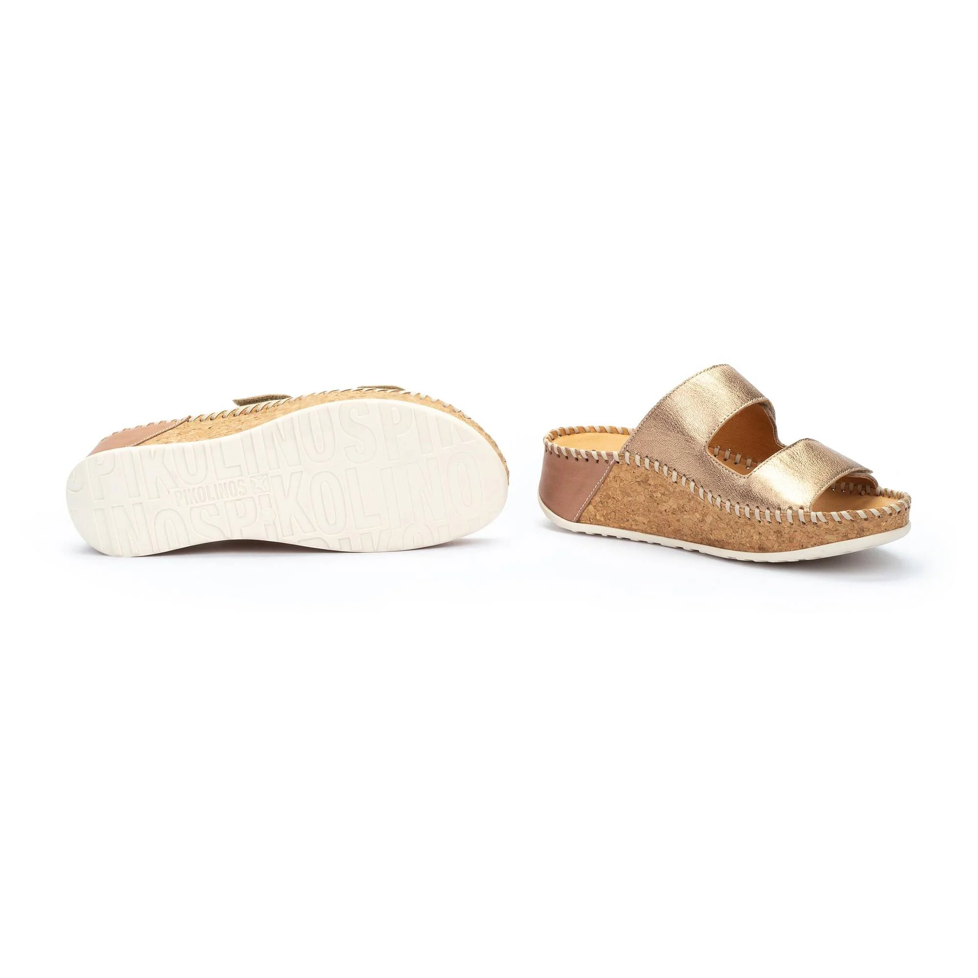 Sandales à talon compensé pour femme MARINA avec fermeture velcro