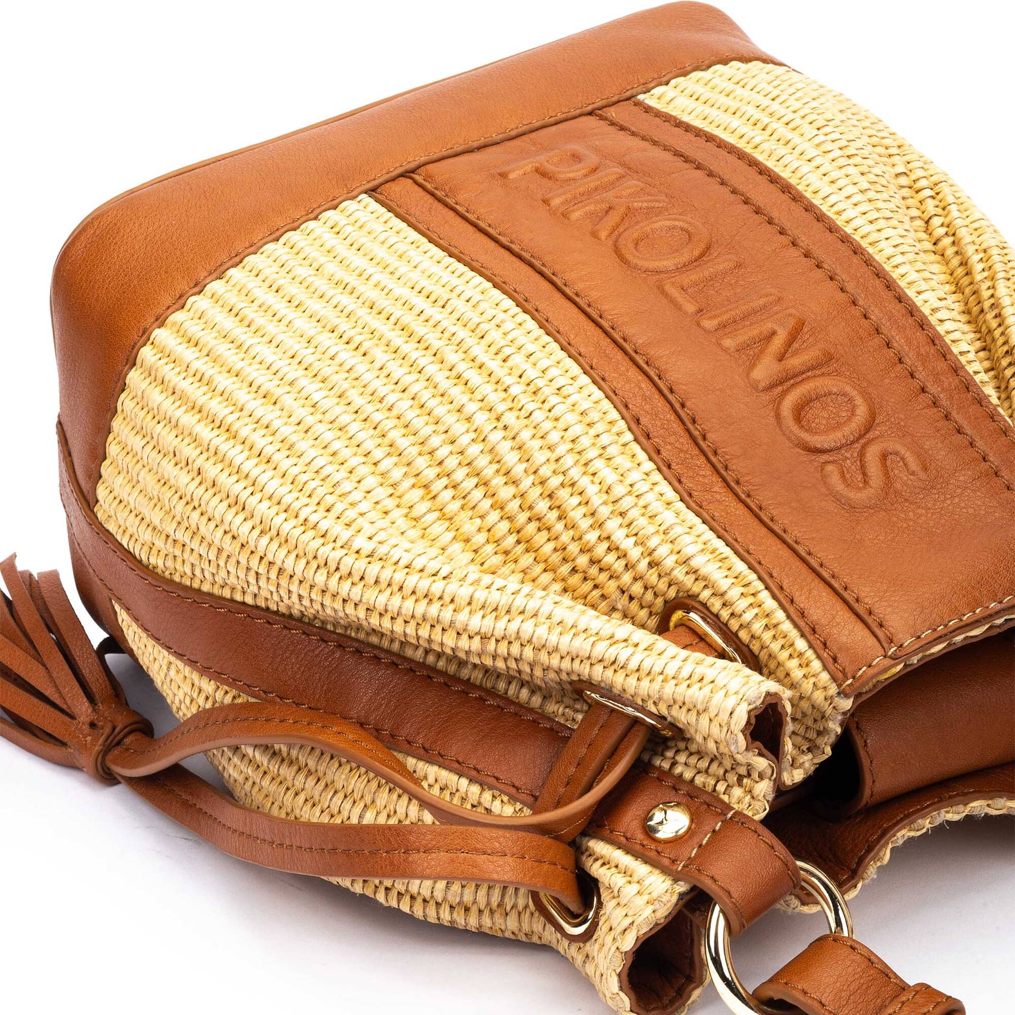 Sac à main femme en raphia et cuir Altafulla