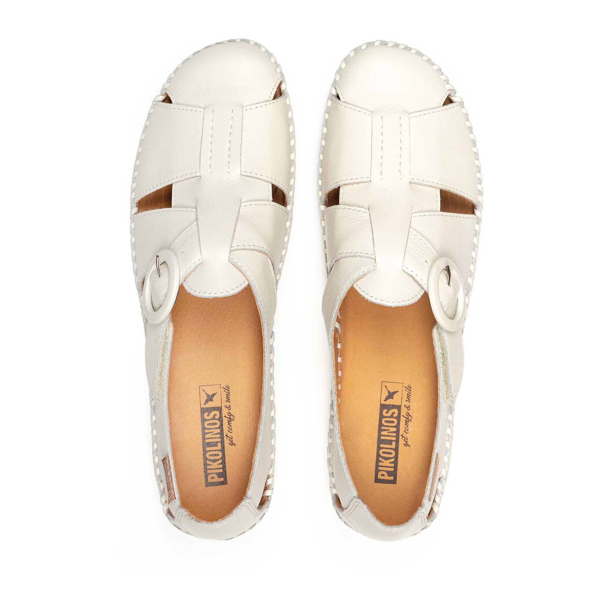 Chaussures féminines semi-ouvertes P. VALLARTA à fermeture velcro