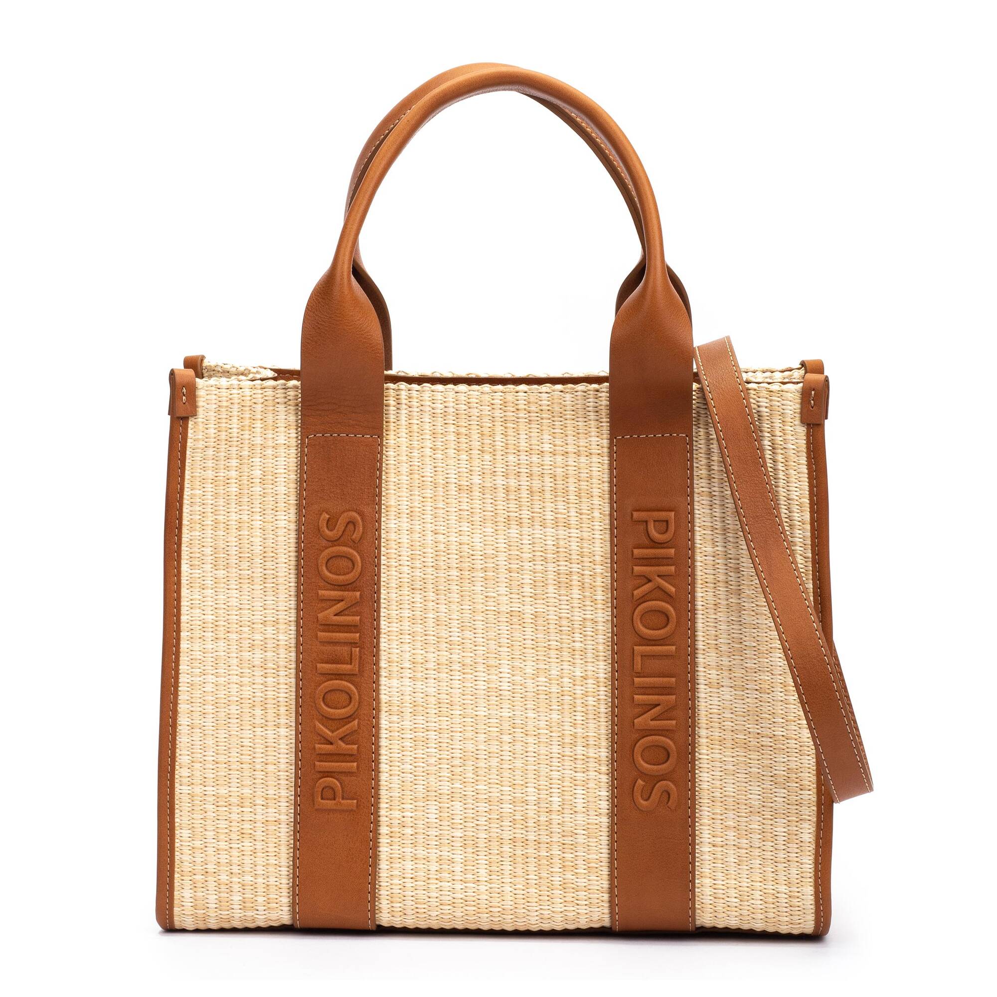 Sac à main femme ALTAFULLA en raphia et cuir
