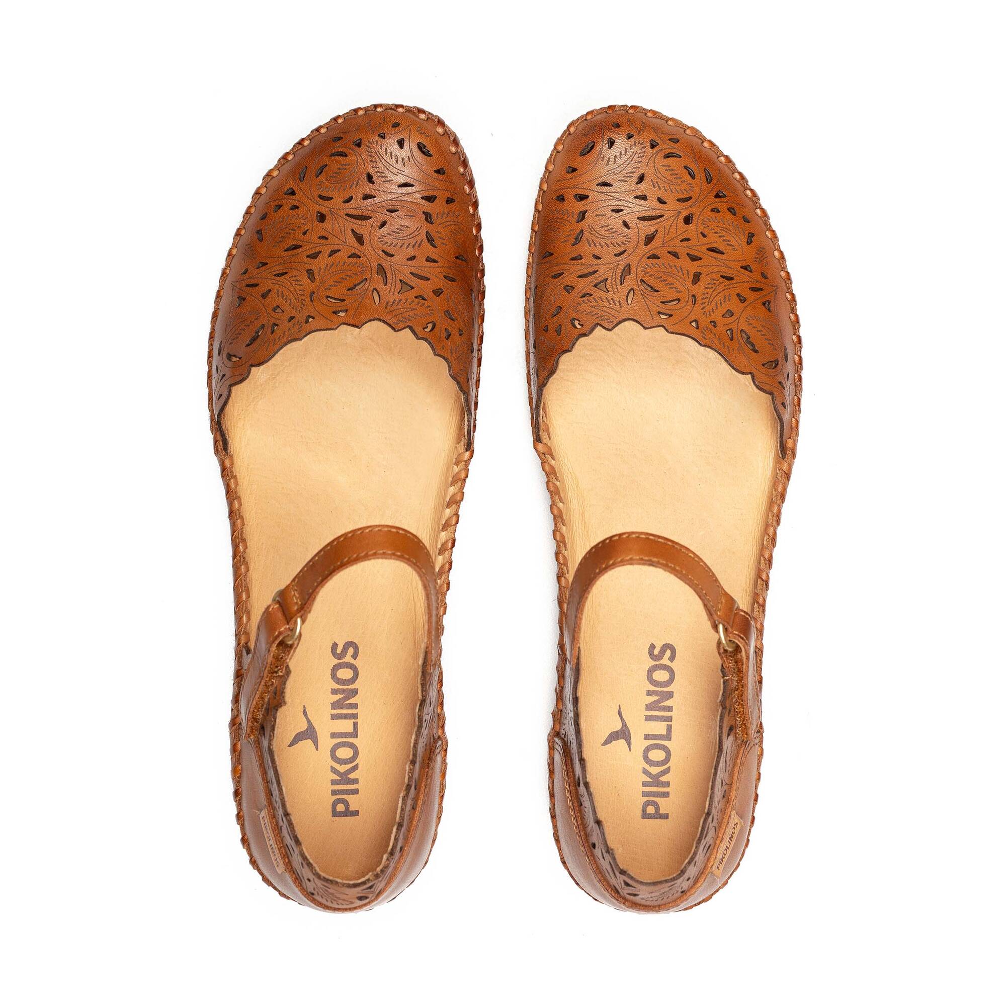 P. VALLARTA Chaussures de ballerine à scratch pour femme