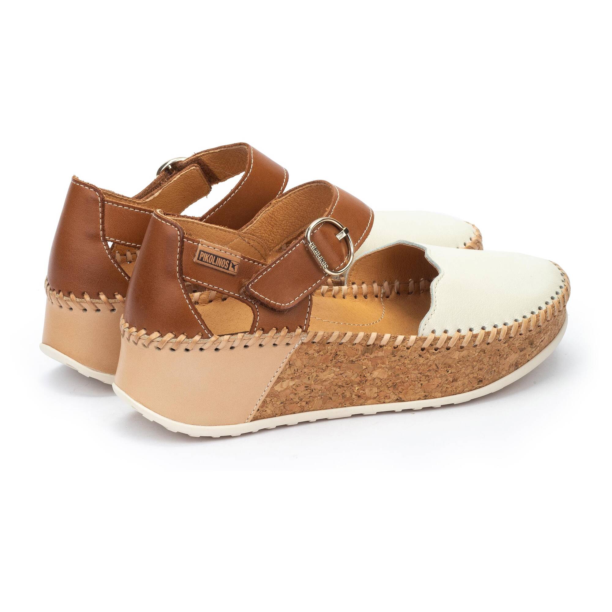 Chaussures féminines semi-ouvertes MARINA avec fermeture à boucle et scratch